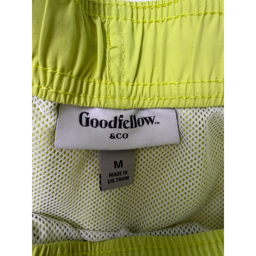 Goodfellow & Co Mens Neon Yellow Swim Trunks Mesh Lined Shorts Size Medium - Picture 3 of 4